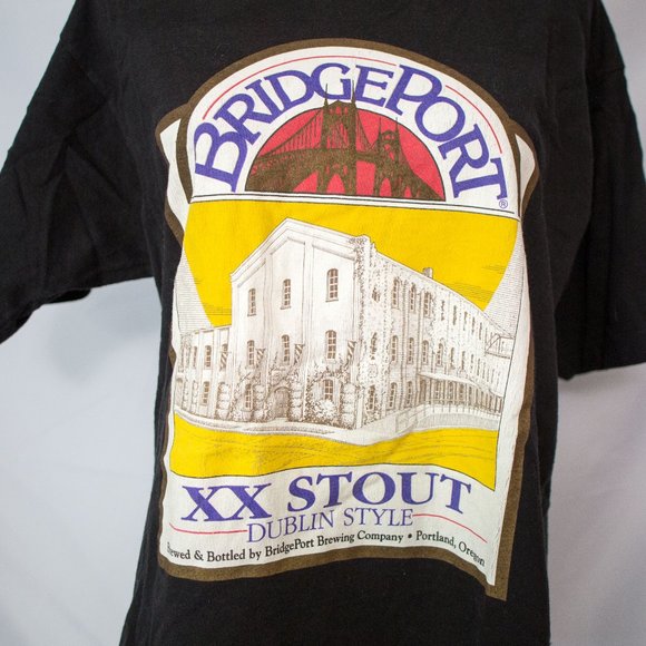 Vintage Bridgeport XX Stout Dublin Beer T-shirt Lg - Picture 3 of 7